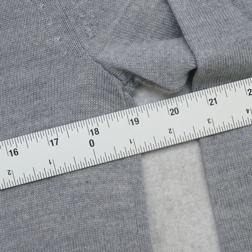 Banana Republic Turtleneck Sweater Mens Small Gray 100% Merino Wool Long Sleeve